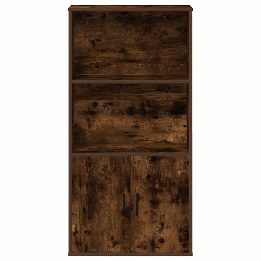 Bokhylle røkt eik 60x24x120 cm konstruert tre