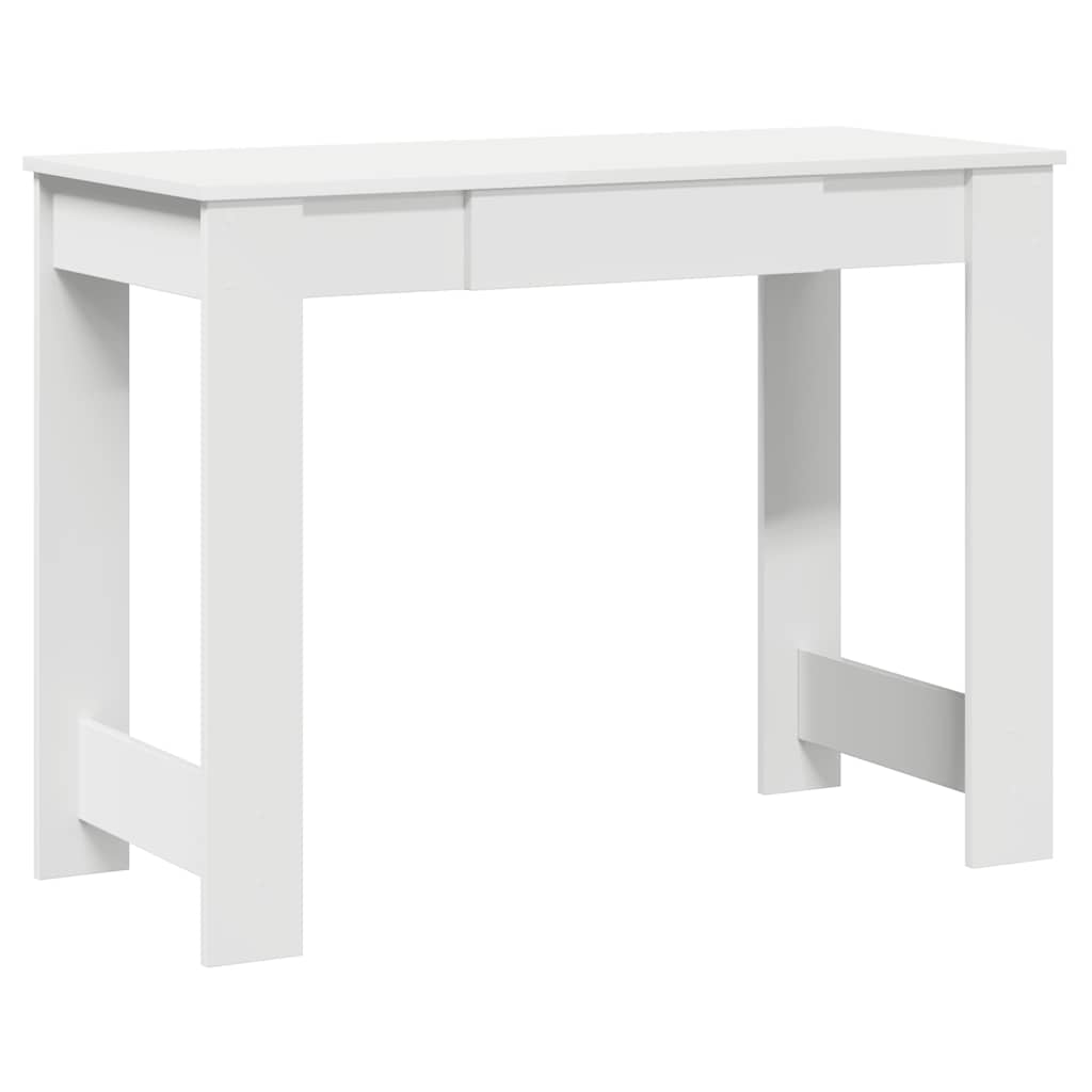 Skrivebord hvit 100x45x75 cm konstruert tre