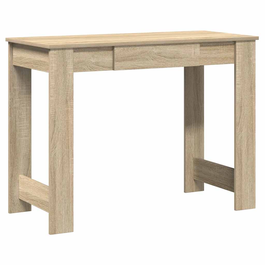 Skrivebord sonoma eik 100x45x75 cm konstruert tre
