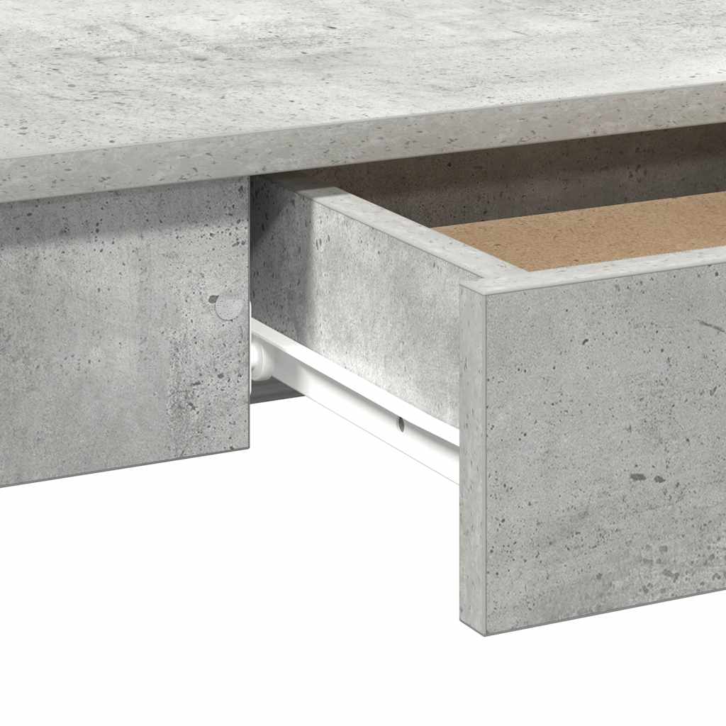 Skrivebord betonggrå 100x45x75 cm konstruert tre