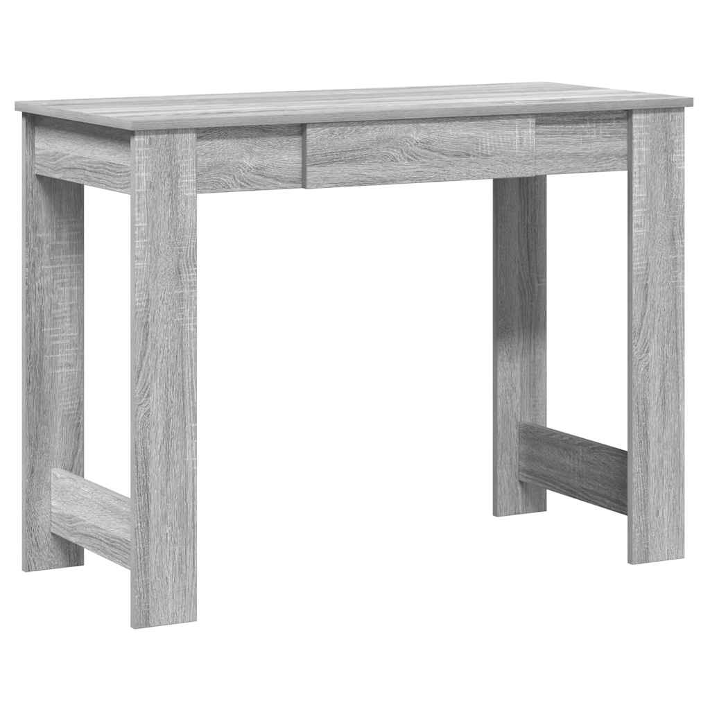 Skrivebord grå sonoma 100x45x75 cm konstruert tre