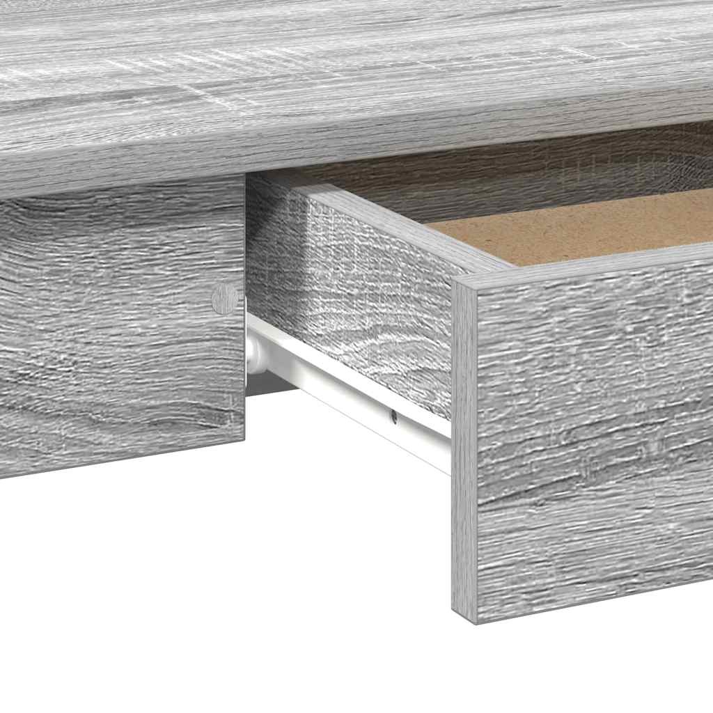 Skrivebord grå sonoma 100x45x75 cm konstruert tre