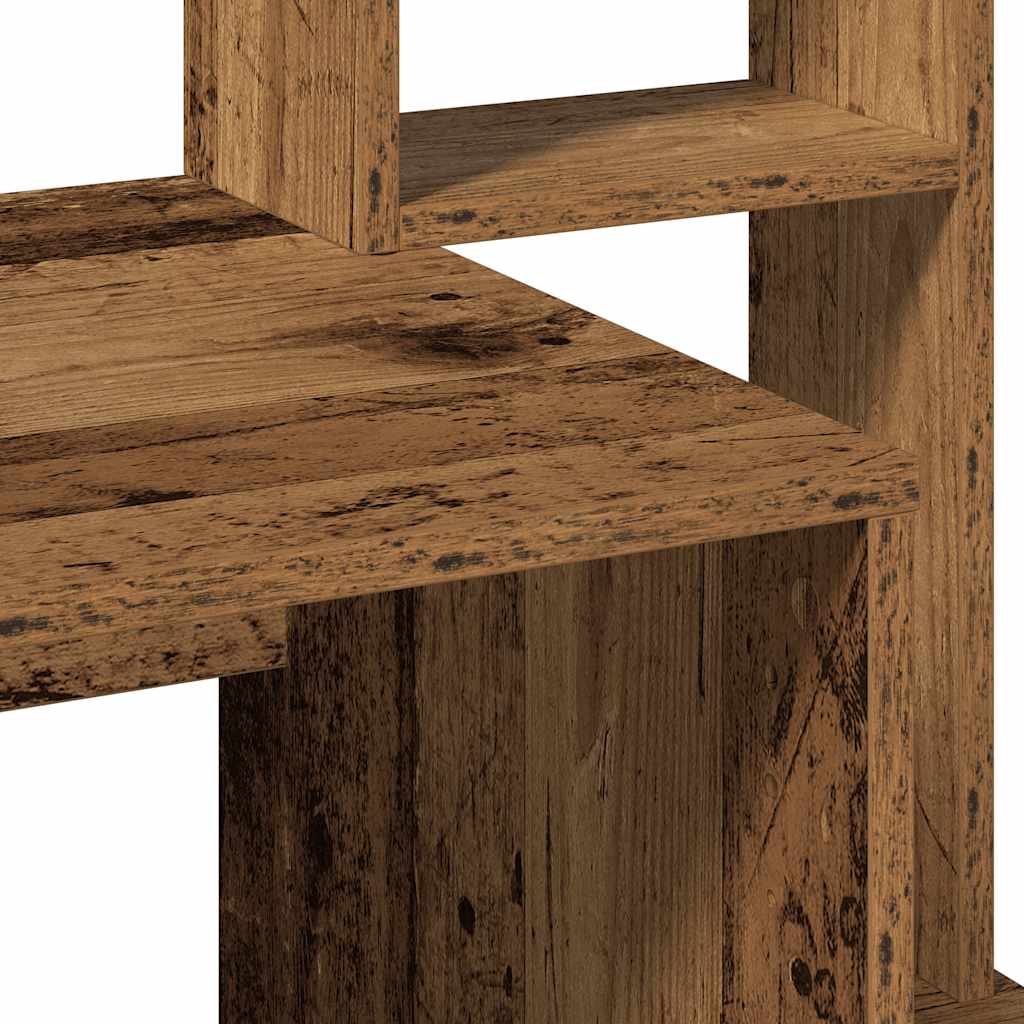Skrivebord med hyller gammelt tre 100x45x140 cm konstruert tre
