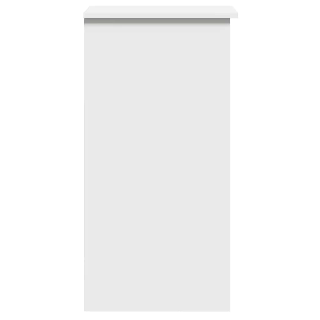 Skrivebord med hyller hvit 84x40x78 cm konstruert tre