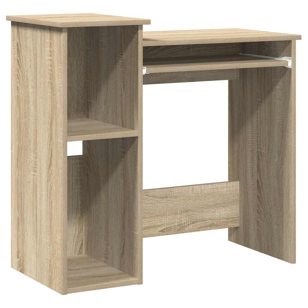Skrivebord med hyller sonoma eik 84x40x78 cm konstruert tre