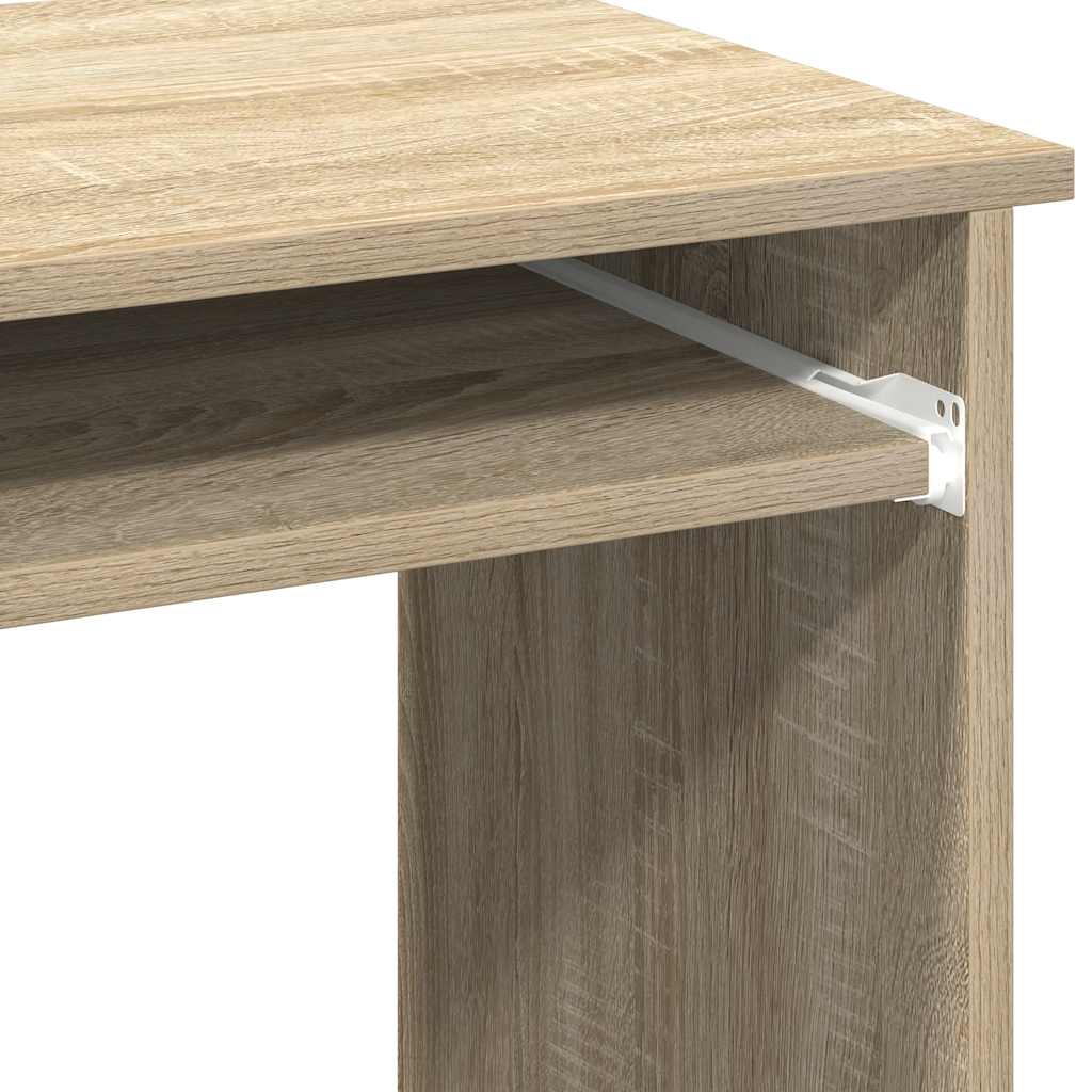 Skrivebord med hyller sonoma eik 84x40x78 cm konstruert tre