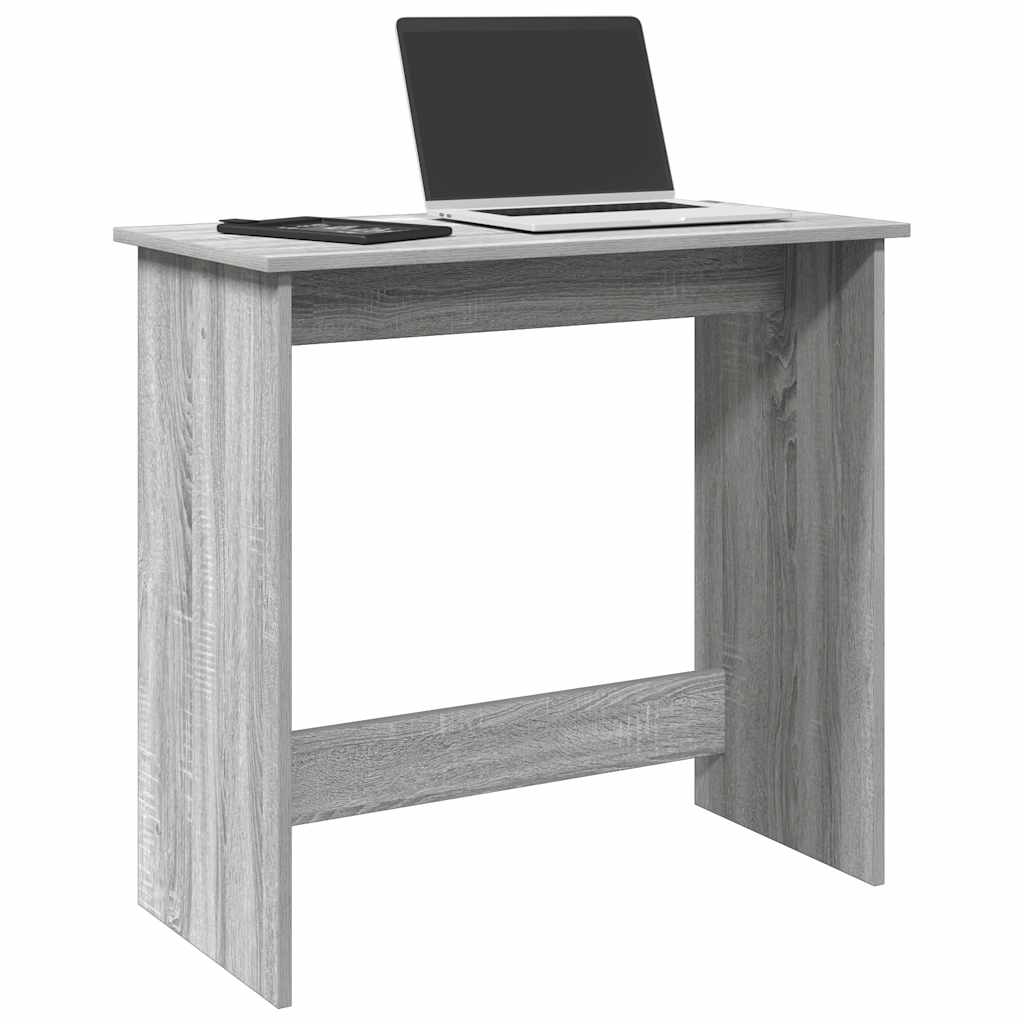Skrivebord grå sonoma 80x40x75 cm konstruert tre