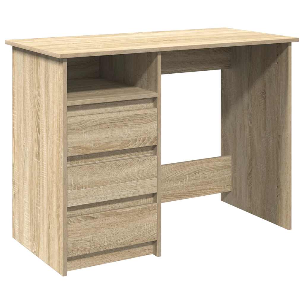 Skrivebord sonoma eik 102x50x75 cm konstruert tre
