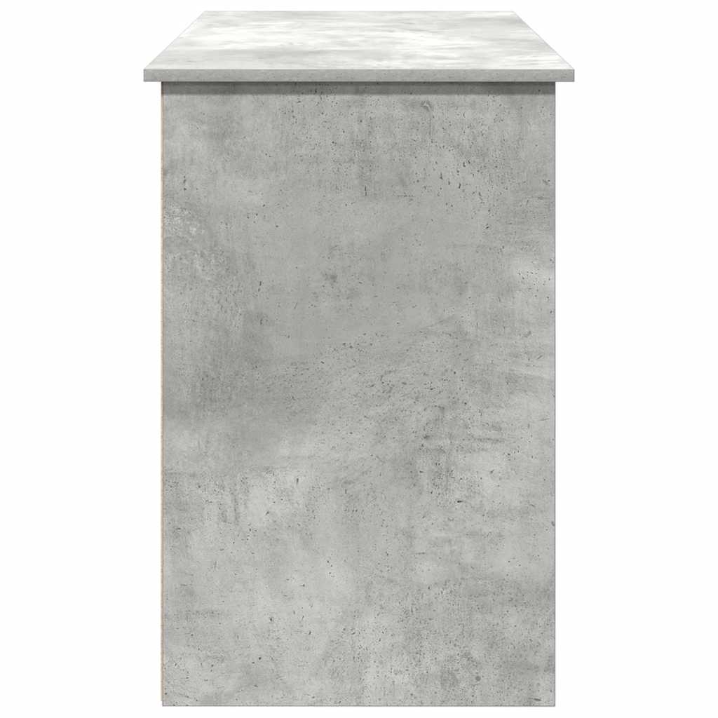 Skrivebord betonggrå 102x50x75 cm konstruert tre