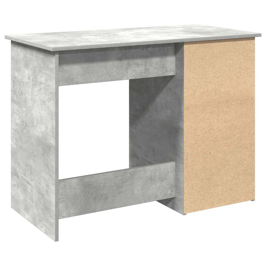 Skrivebord betonggrå 102x50x75 cm konstruert tre