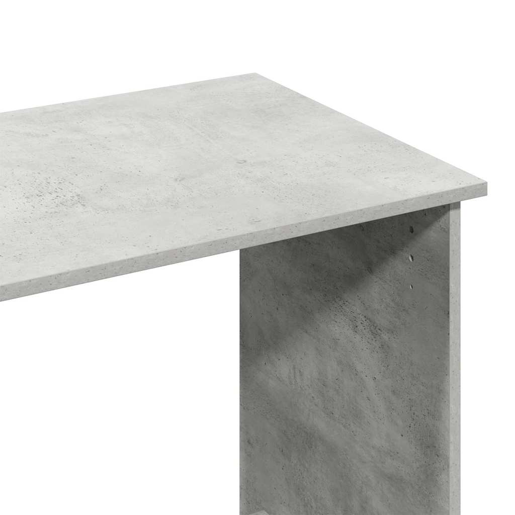 Skrivebord betonggrå 102x50x75 cm konstruert tre