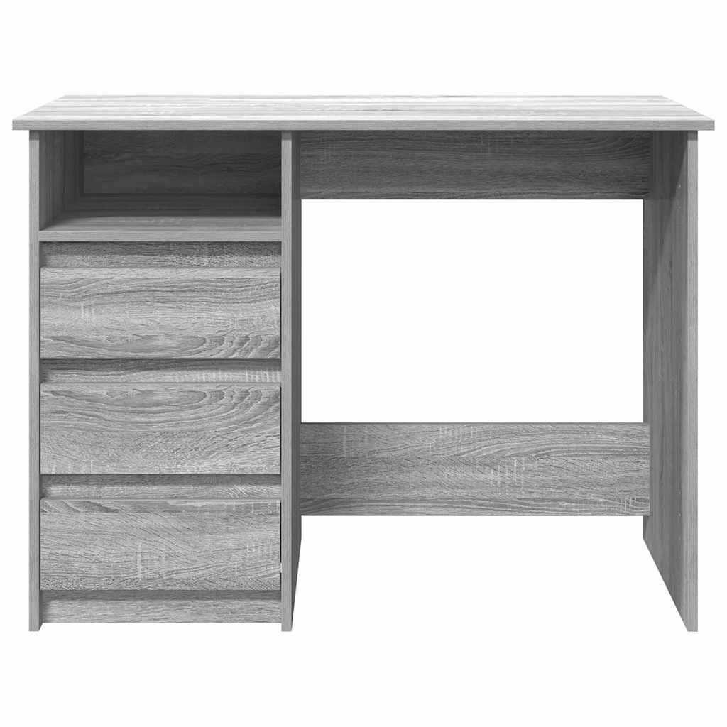 Skrivebord grå sonoma 102x50x75 cm konstruert tre