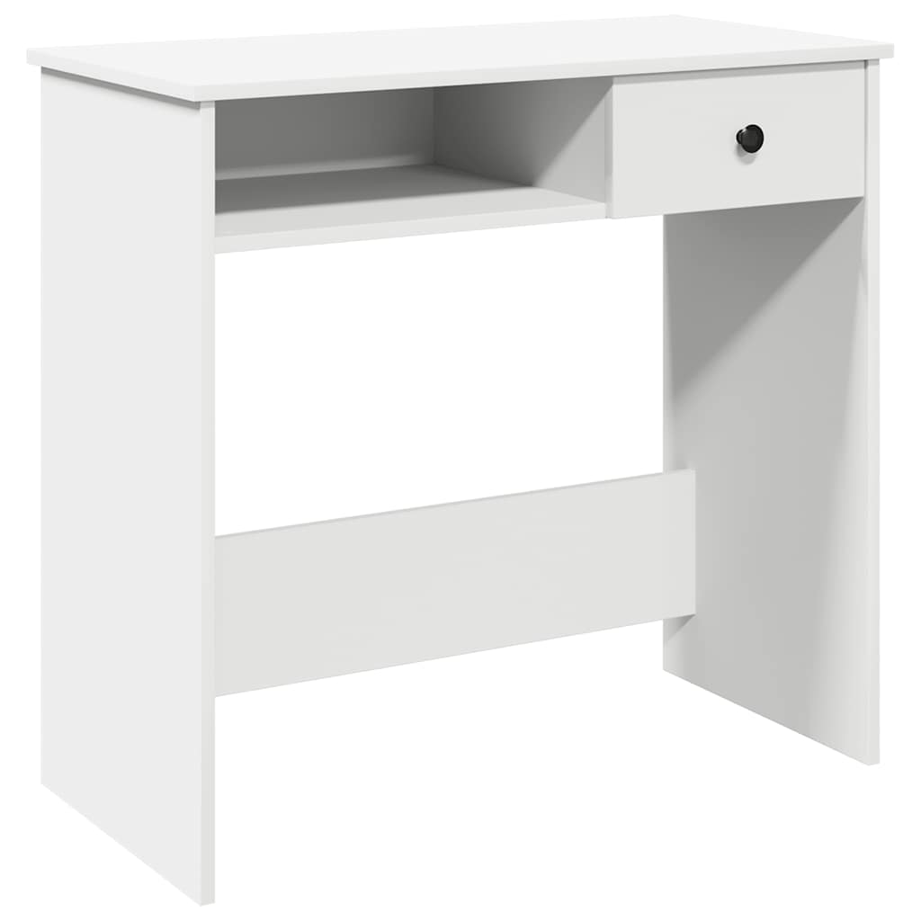 Skrivebord hvit 80x40x75 cm sponplate
