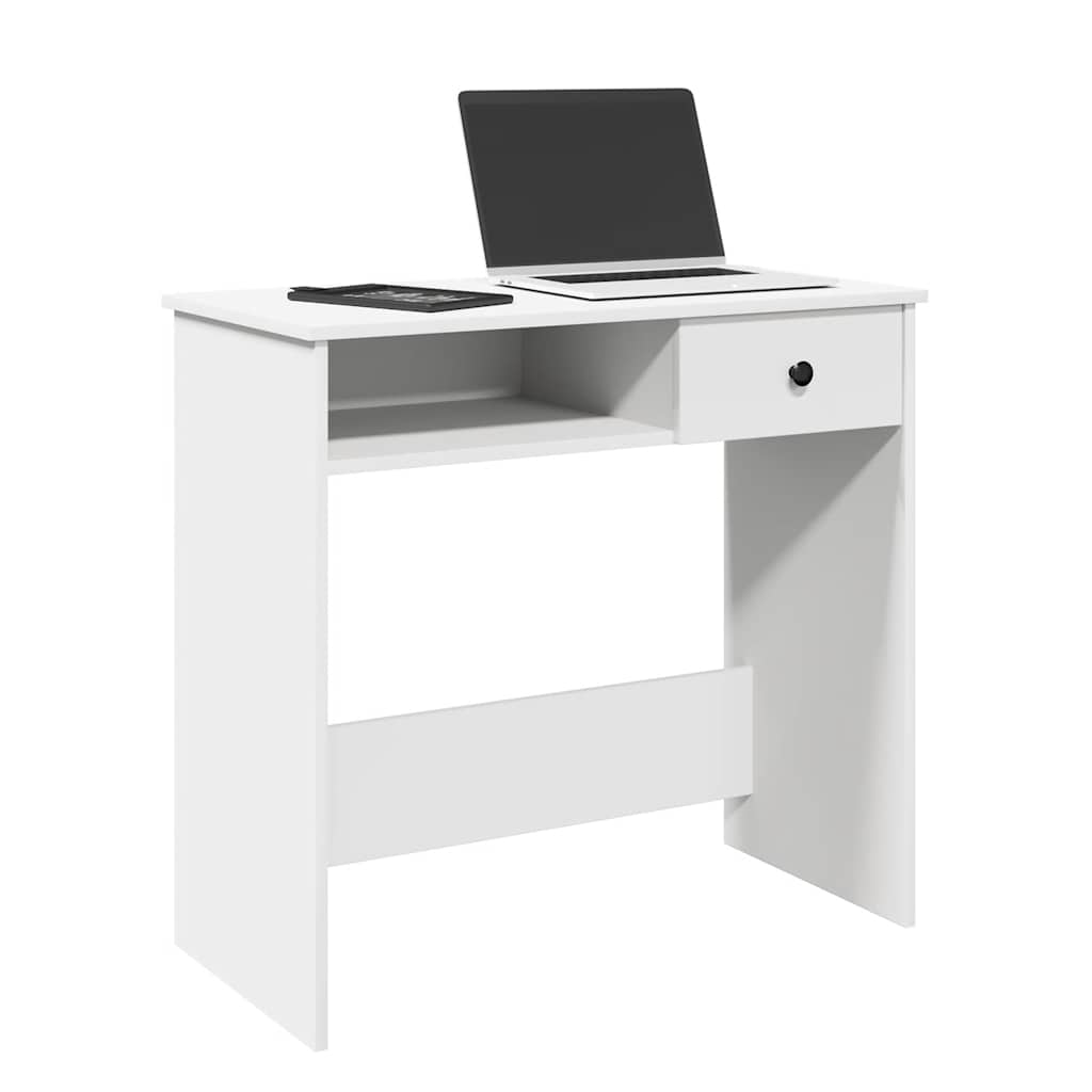 Skrivebord hvit 80x40x75 cm sponplate