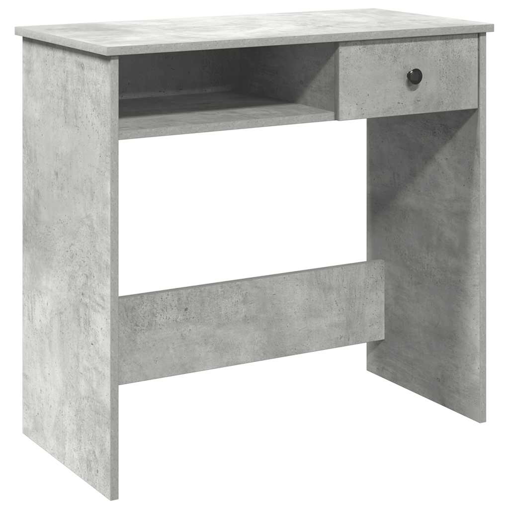 Skrivebord betonggrå 80x40x75 cm sponplate