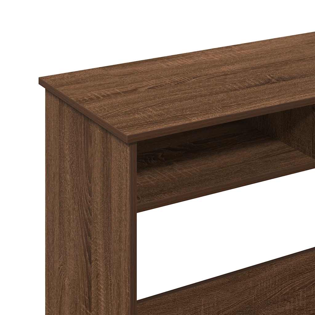 Skrivebord brun eik 80x40x75 cm konstruert tre