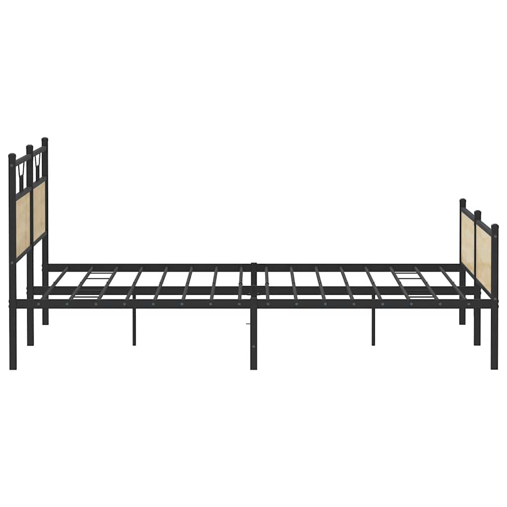 Sengeramme i metall uten madrass sonoma eik 193x201 cm