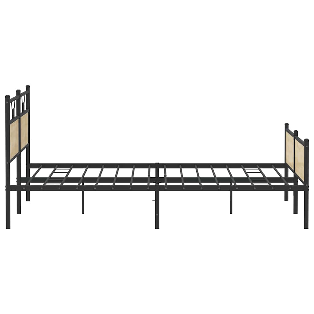 Sengeramme i metall uten madrass sonoma eik 200x200 cm