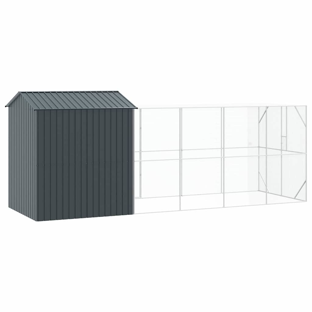 Fuglebur Antrasitt 621 x 208 x 247 cm Galvanisert Stål vidaXL