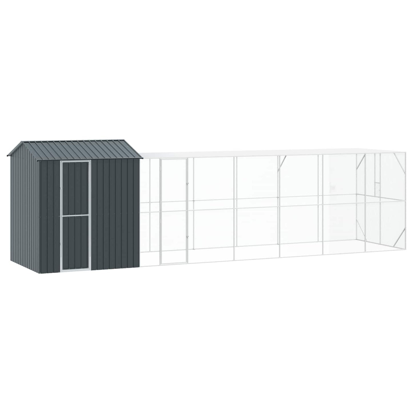 Fuglebur Antrasitt 824 x 208 x 247 cm Galvanisert Stål vidaXL