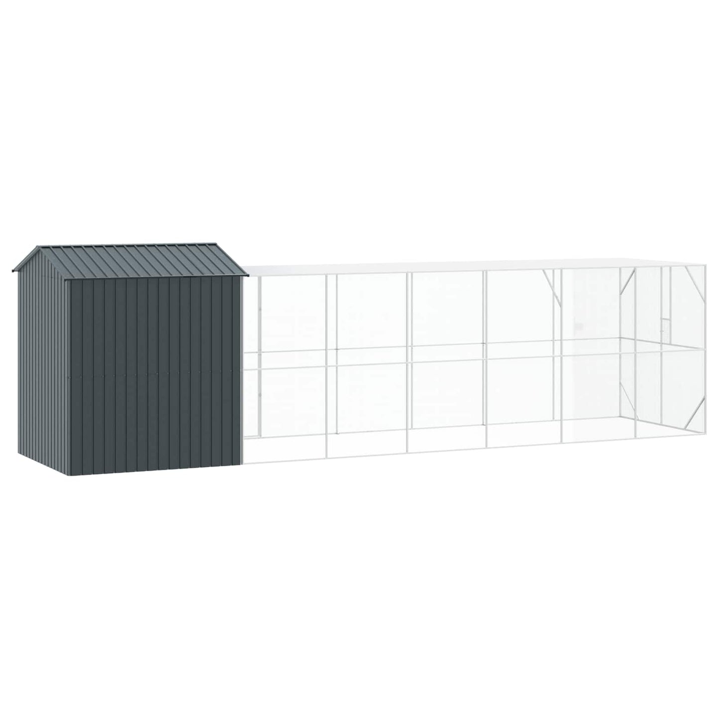 Fuglebur Antrasitt 824 x 208 x 247 cm Galvanisert Stål vidaXL
