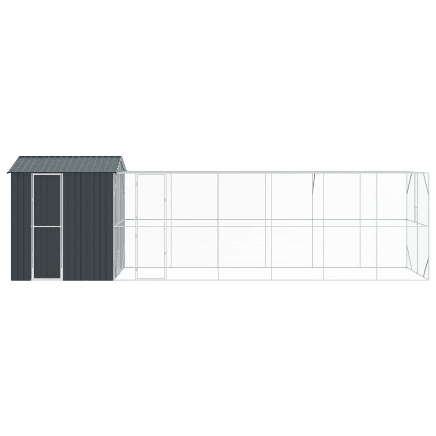 Fuglebur Antrasitt 824 x 208 x 247 cm Galvanisert Stål vidaXL
