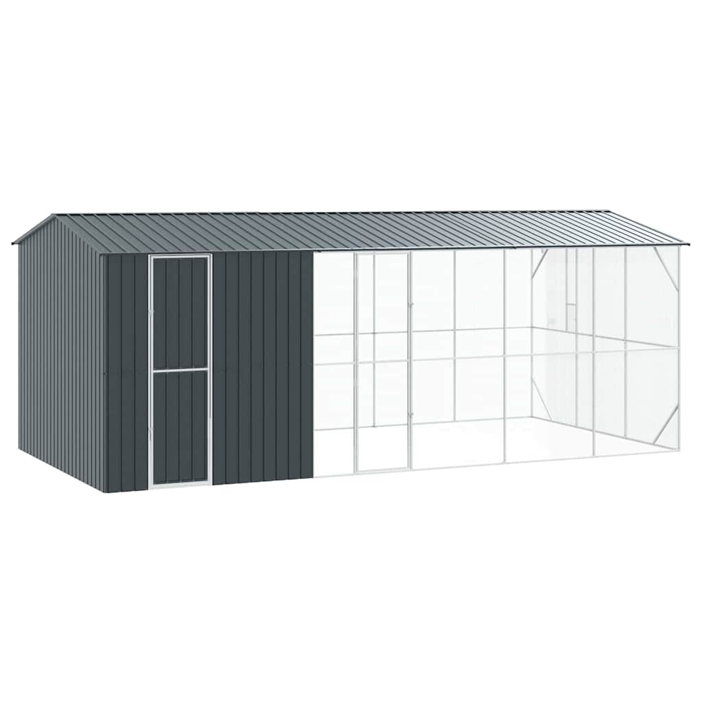 Fuglebur Antrasitt 645 x 310 x 247 cm Galvanisert Stål vidaXL