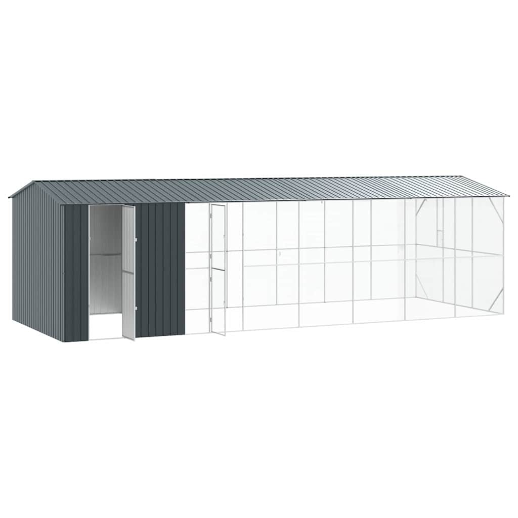 Fuglebur Antrasitt 860 x 310 x 247 cm Galvanisert Stål vidaXL