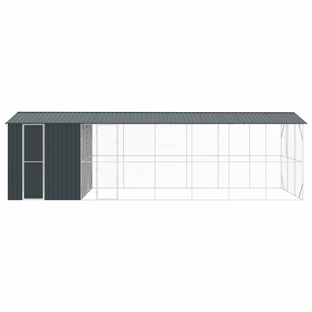 Fuglebur Antrasitt 860 x 310 x 247 cm Galvanisert Stål vidaXL