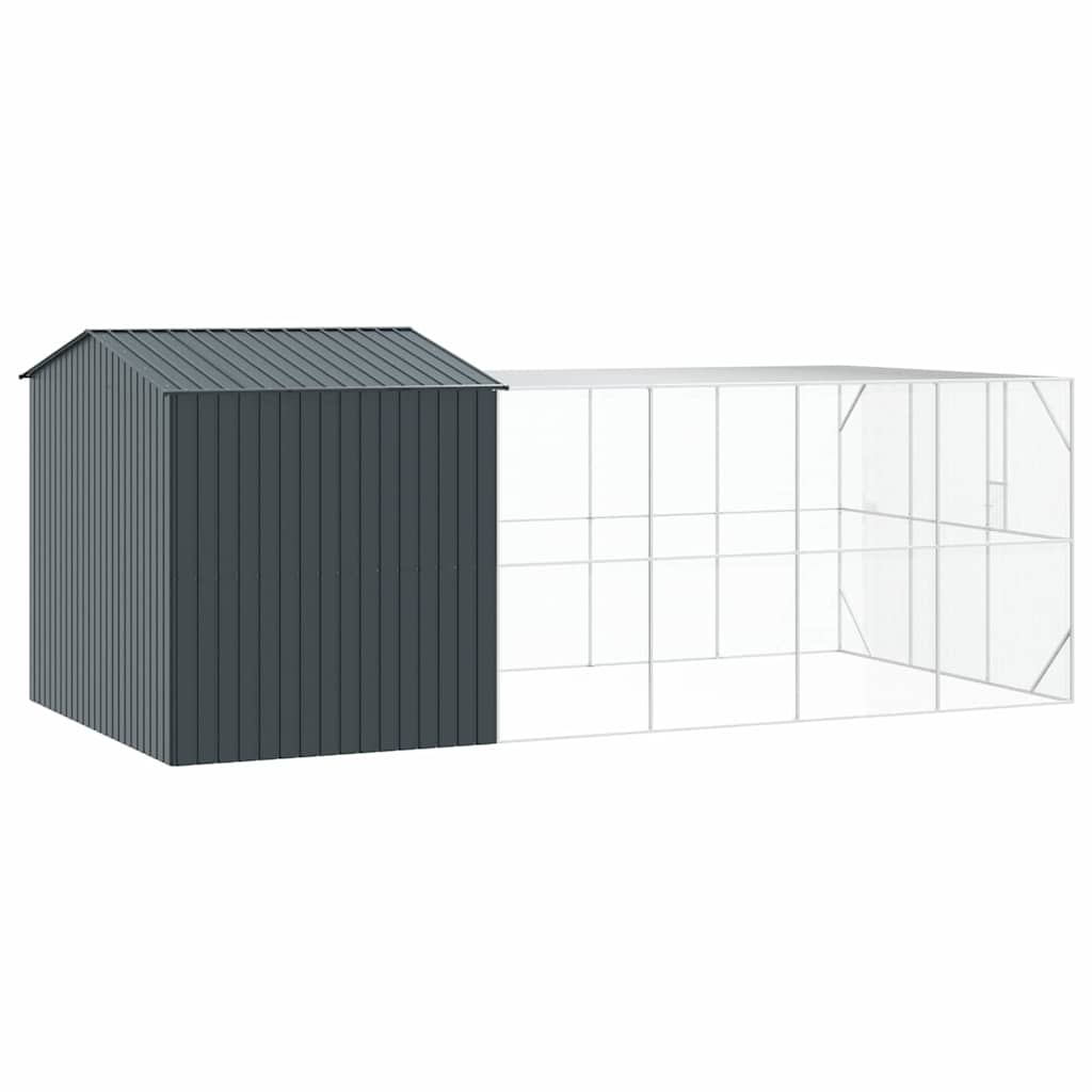 Fuglebur Antrasitt 635 x 304 x 247 cm Galvanisert Stål vidaXL