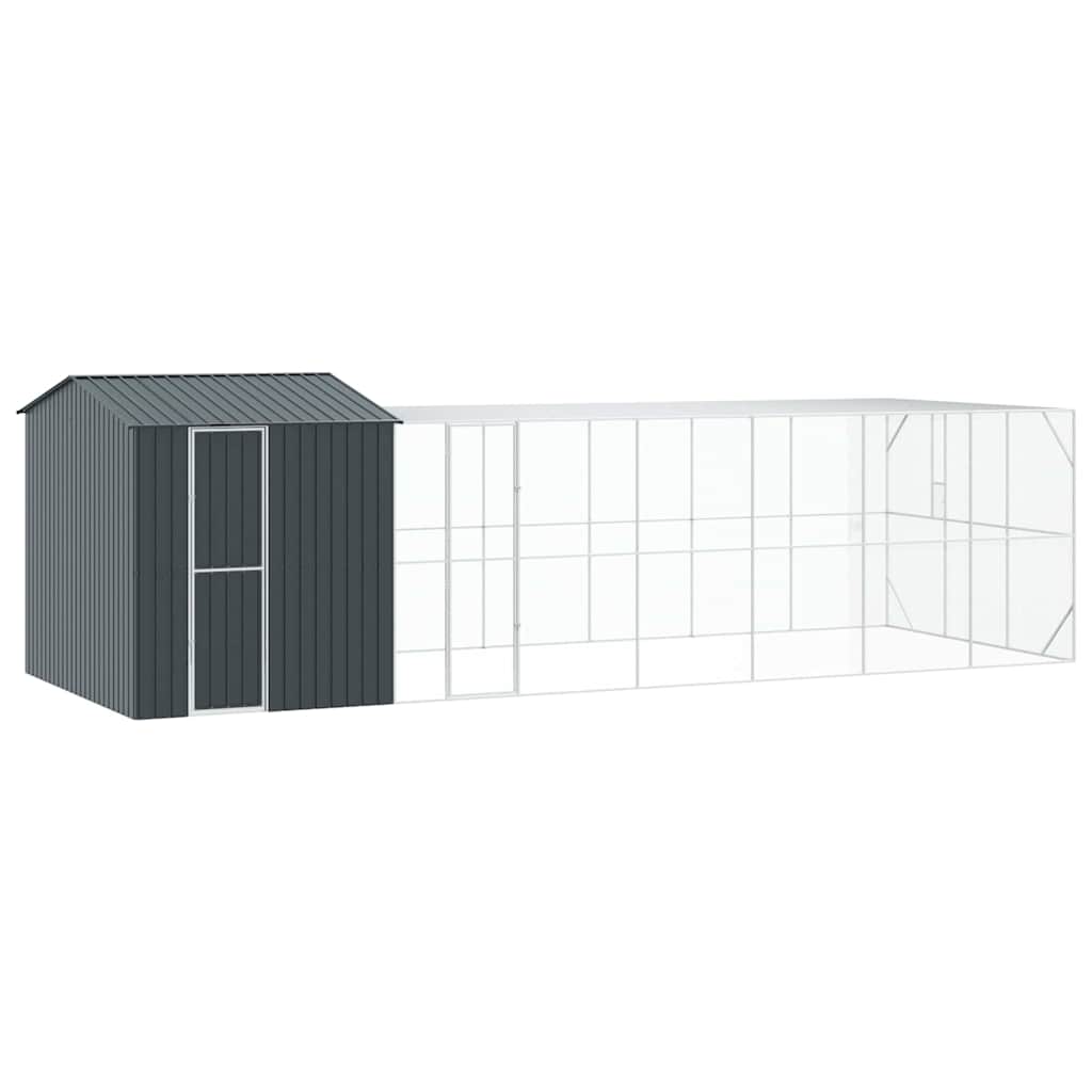 Fuglebur Antrasitt 845 x 304 x 247 cm Galvanisert Stål vidaXL