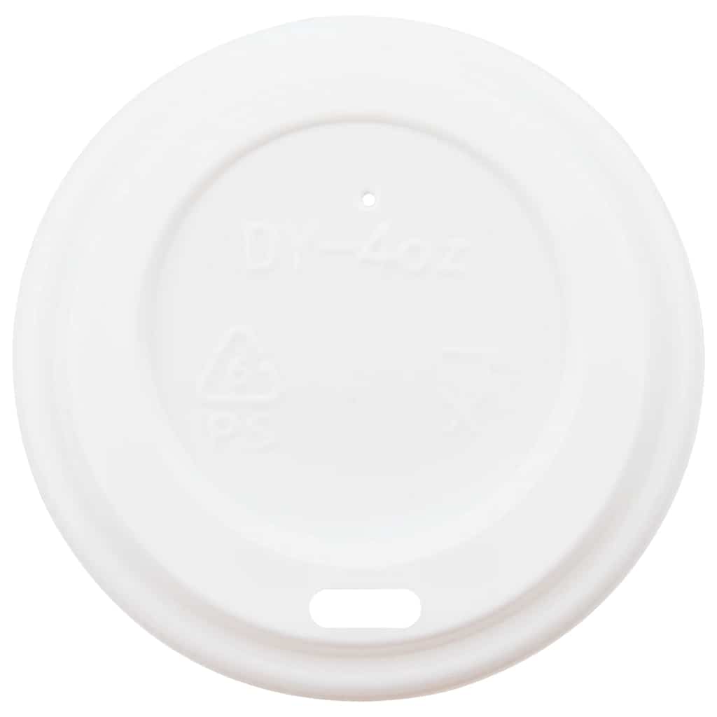 Papir kaffekopper med lokk 1000 stk 4oz 120 ml