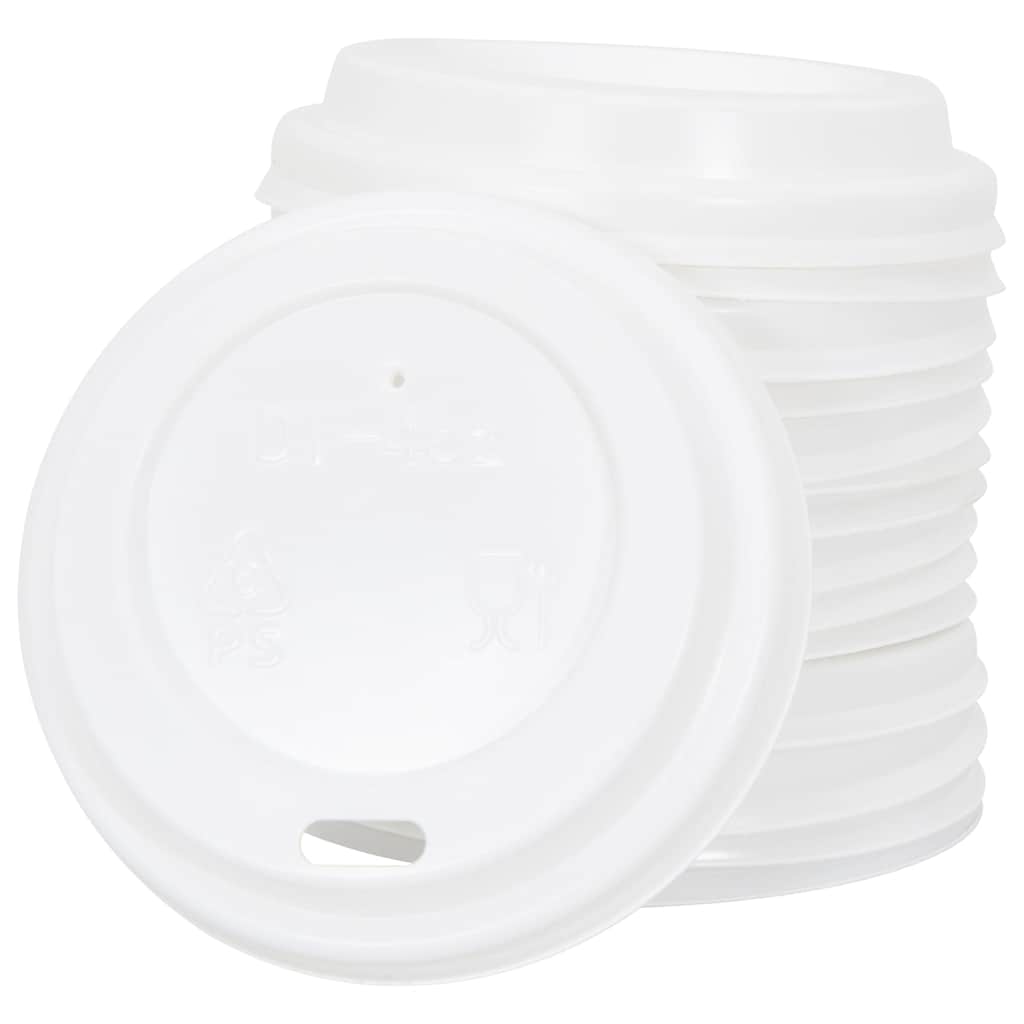 Papir kaffekopper med lokk 1000 stk 4oz 120 ml