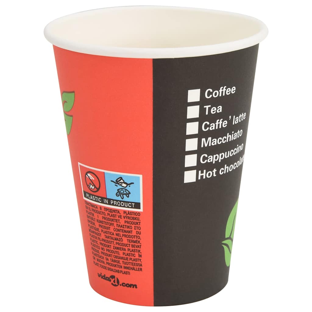 Papir kaffekopper med lokk 1000 stk 4oz 100 ml