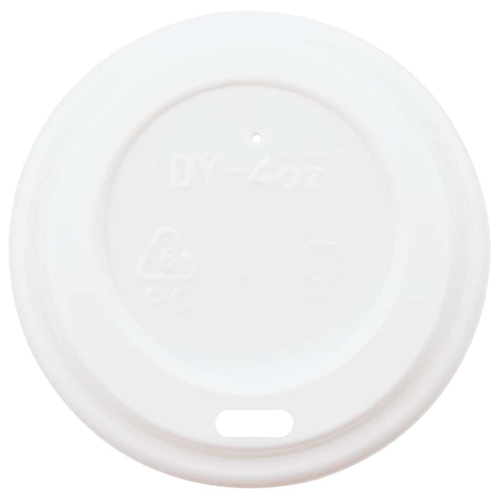 Papir kaffekopper med lokk 1000 stk 4oz 100 ml