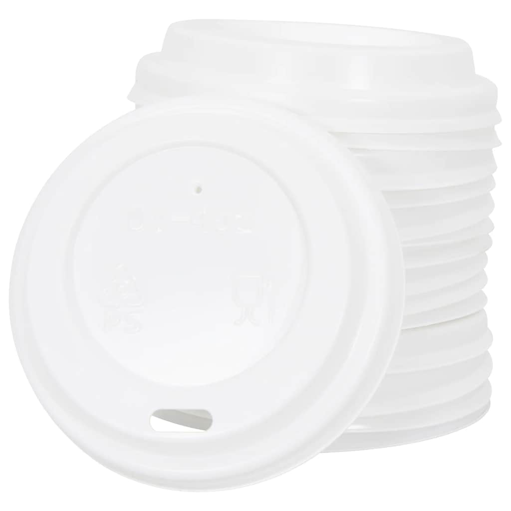 Papir kaffekopper med lokk 1000 stk 4oz 100 ml