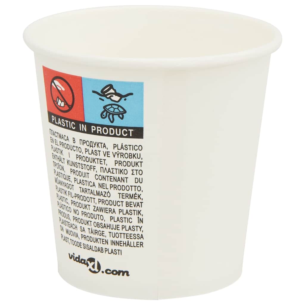 Papir kaffekopper med lokk 1000 stk 4oz 100 ml