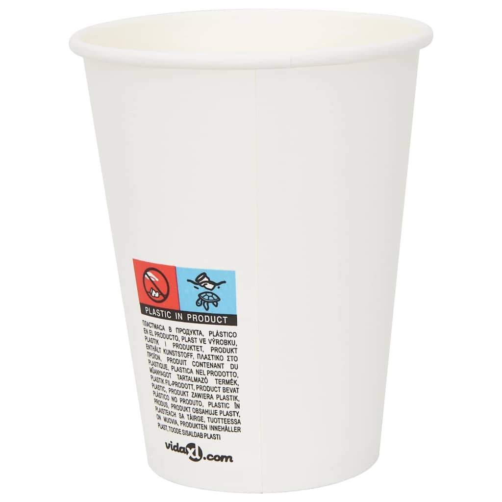 Papir kaffekopper med lokk 1000 stk 12oz 300 ml