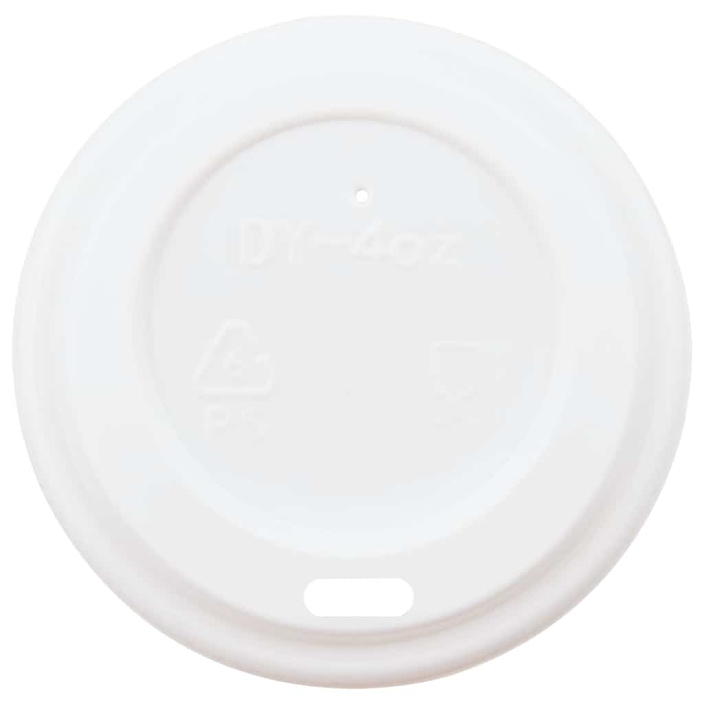 Papir kaffekopper med lokk 1000 stk 4oz 100 ml