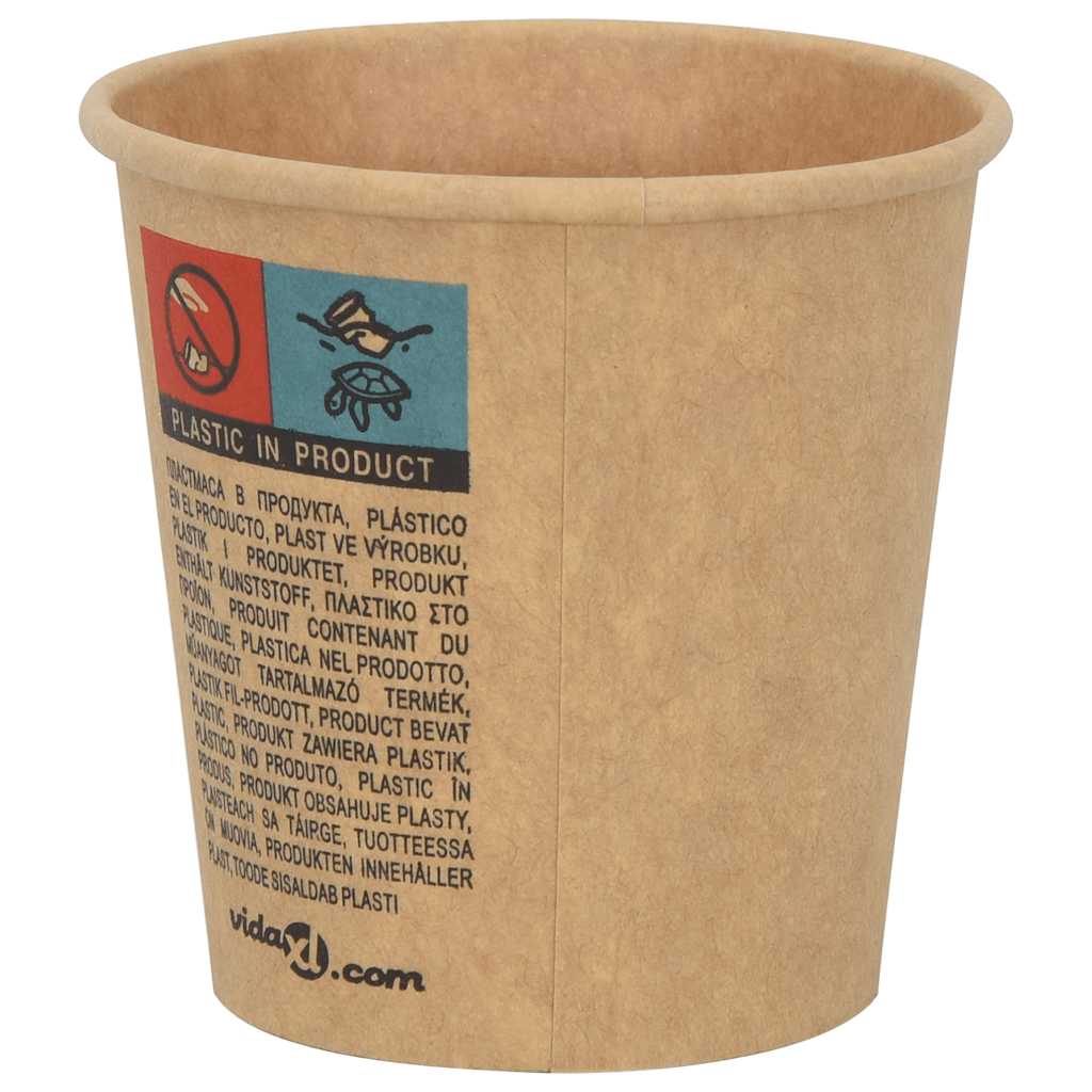 Papir kaffekopper med lokk 1000 stk 4oz 100 ml