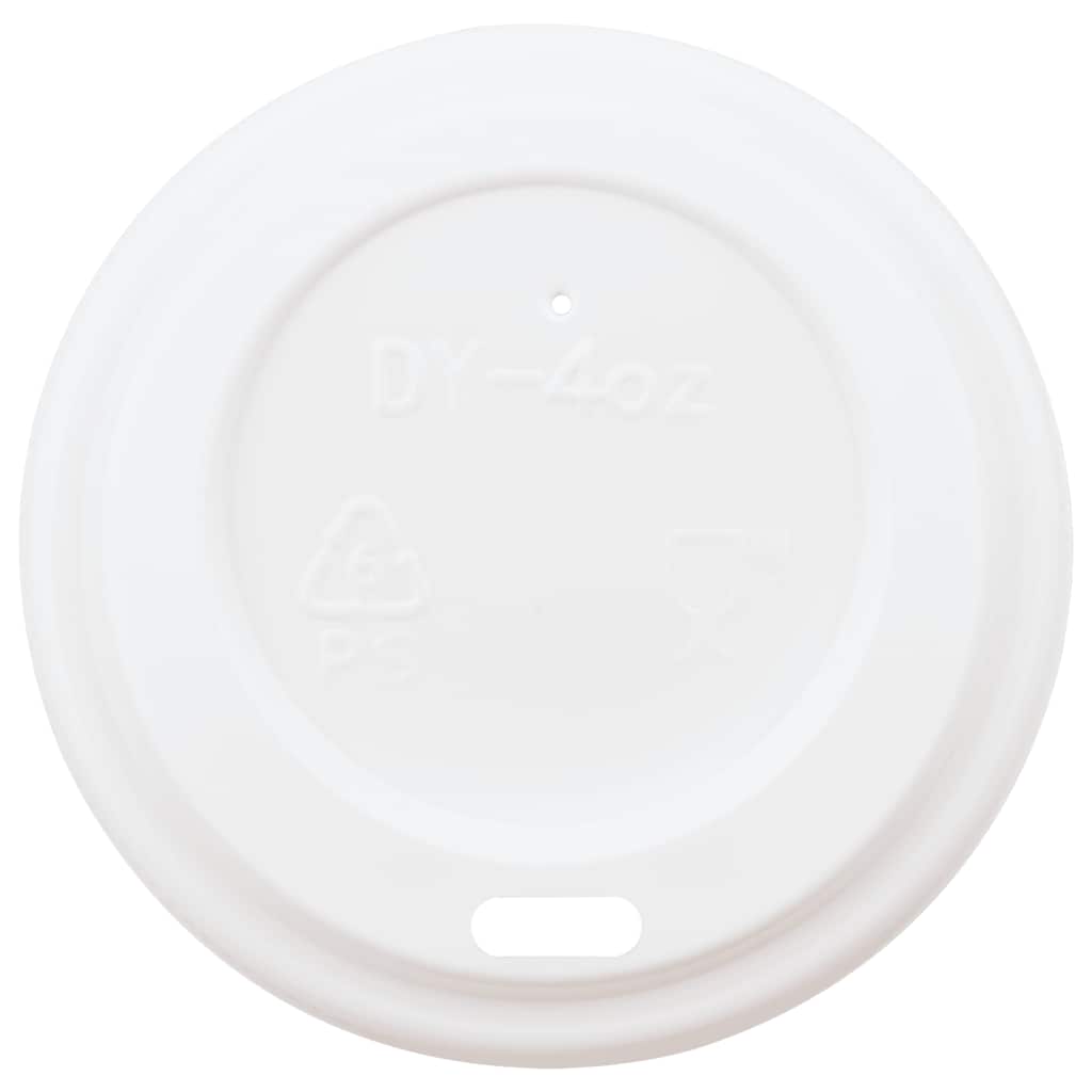 Papir kaffekopper med lokk 1000 stk 4oz 100 ml