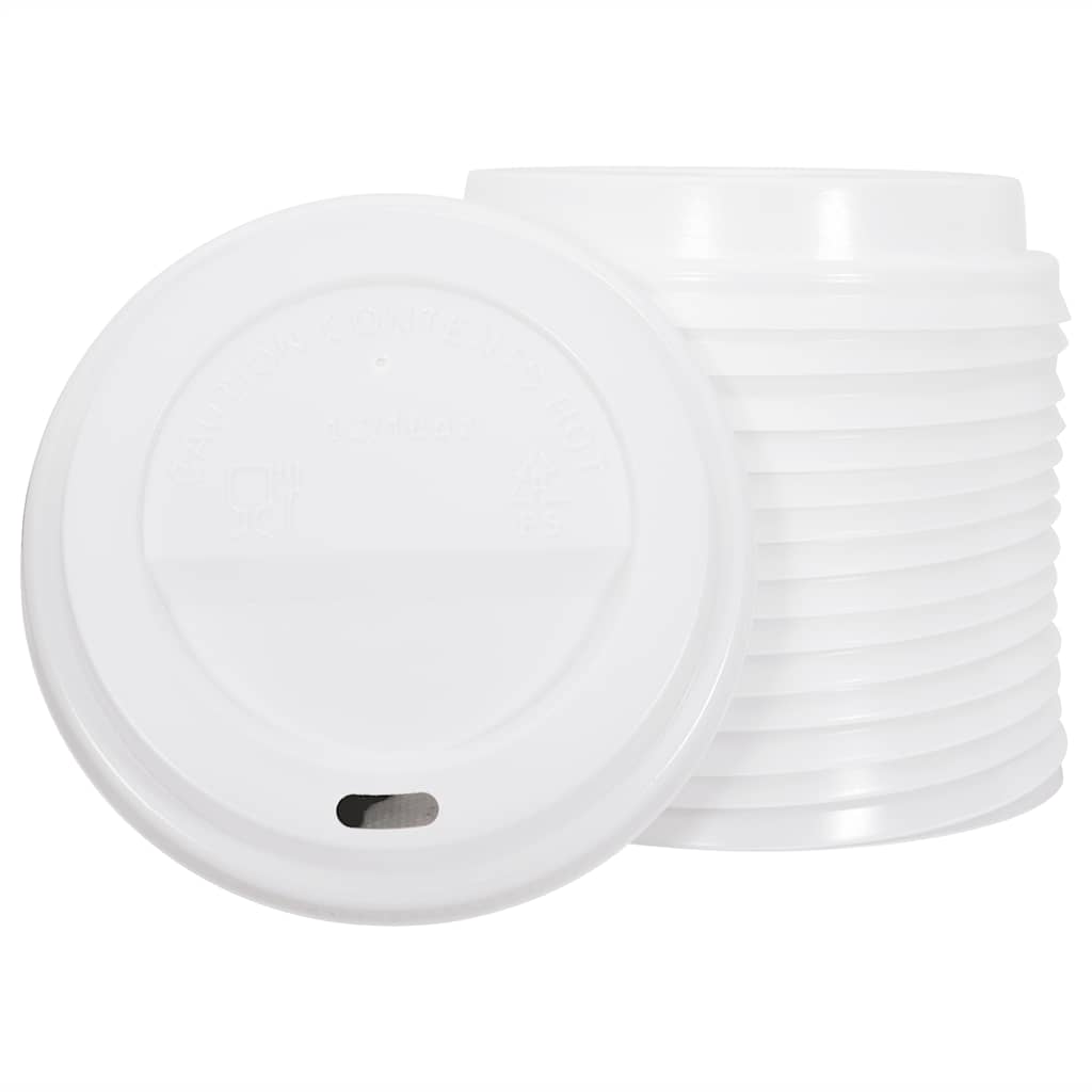 Papir kaffekopper med lokk 1000 stk 16oz 400 ml vidaXL