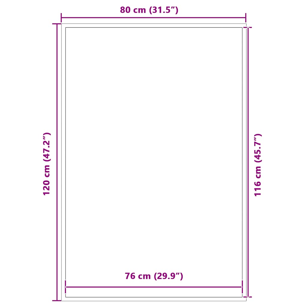 Dørmatte brun 80x120 cm