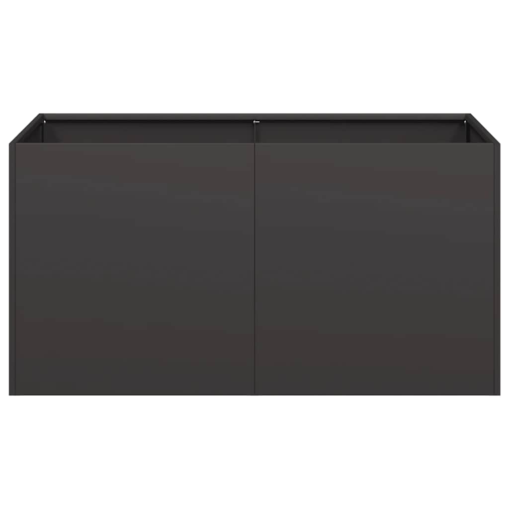 Plantekasse svart 80x40x40 cm kaldvalset stål