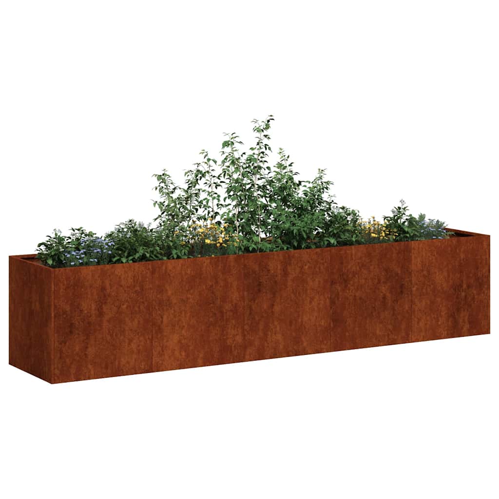 Plantekasse Rusty 200x40x40 cm forvitringsstål
