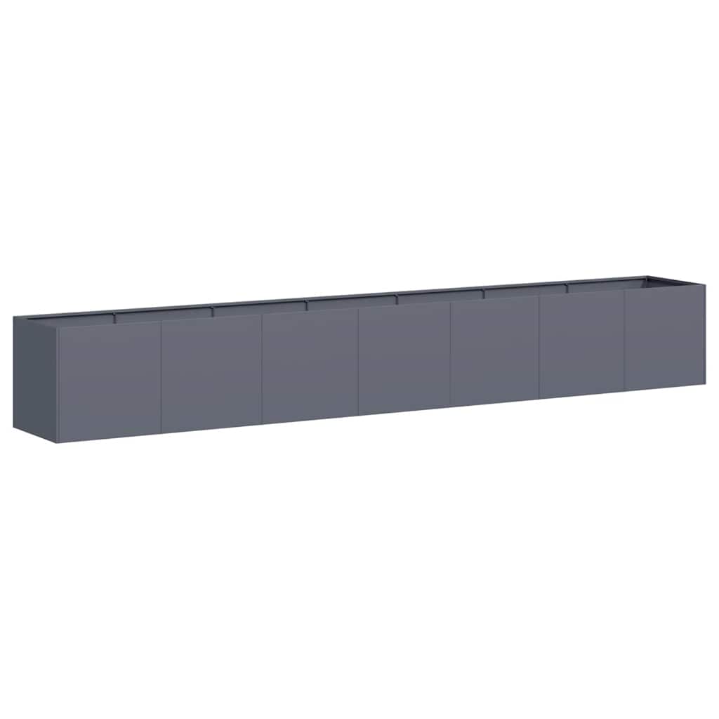 Plantekasse antrasitt 280x40x40 cm kaldvalset stål