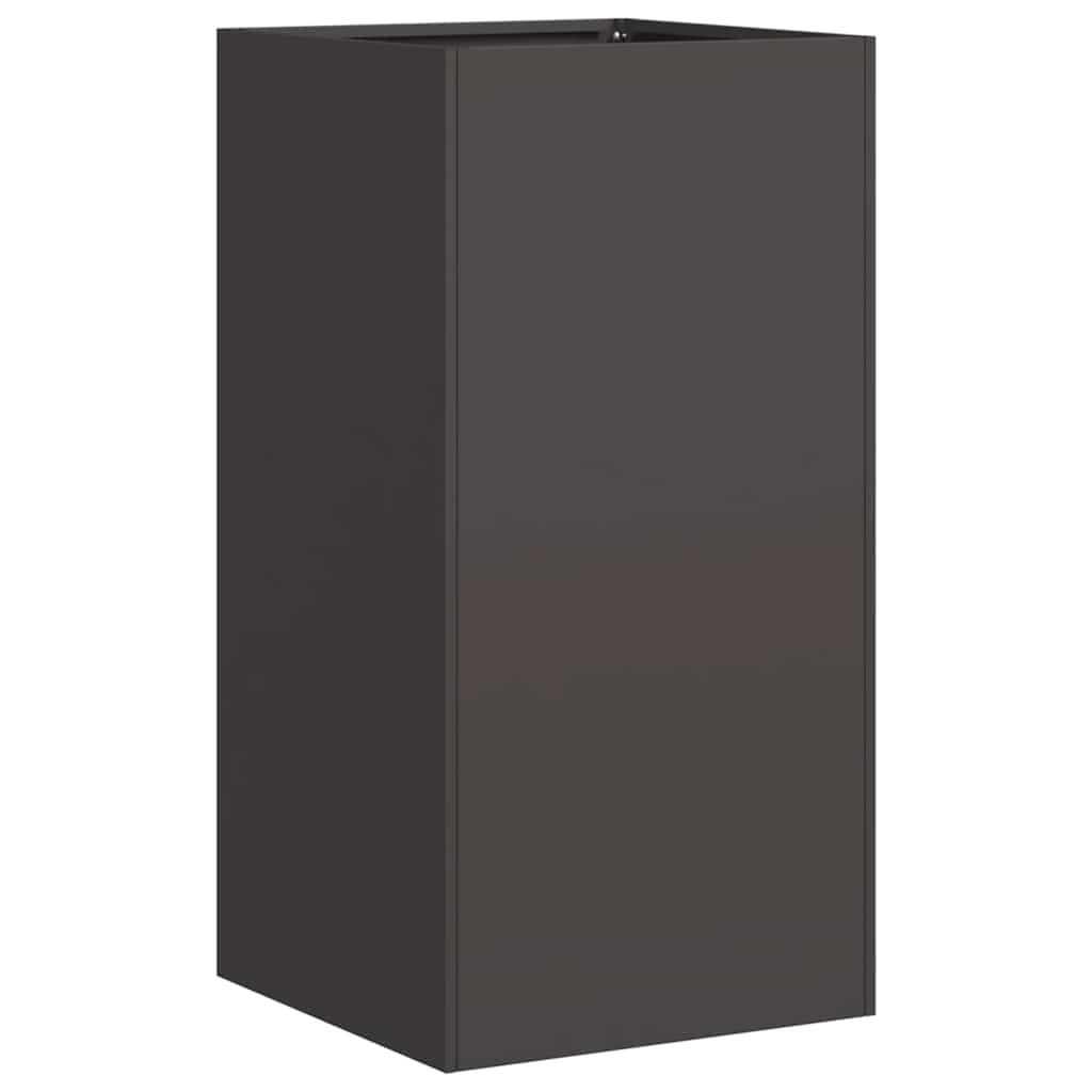 Plantekasse svart 40x40x80 cm kaldvalset stål