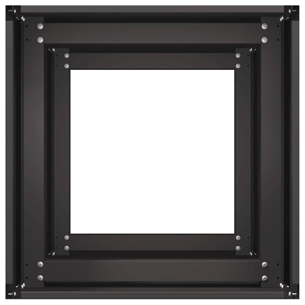 Plantekasse svart 40x40x80 cm kaldvalset stål