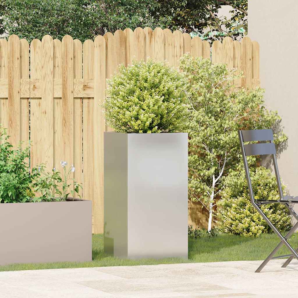 Plantekasse 40x40x80 cm rustfritt stål