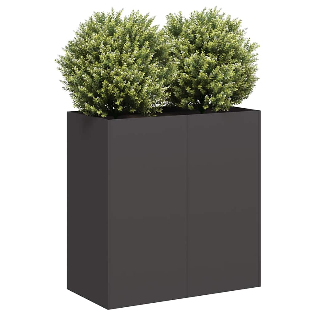 Plantekasse svart 80x40x80 cm kaldvalset stål